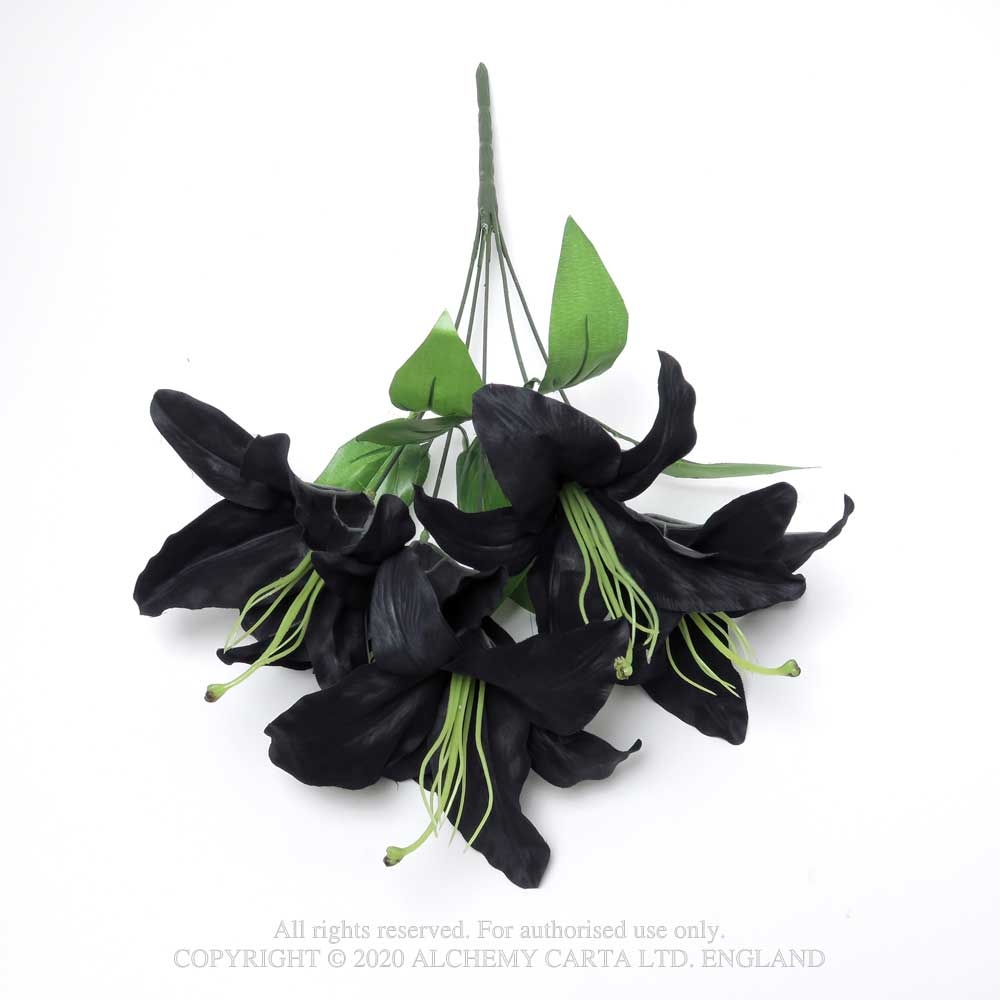 Alchemy - Black Lily Bunch Ornament - Noir